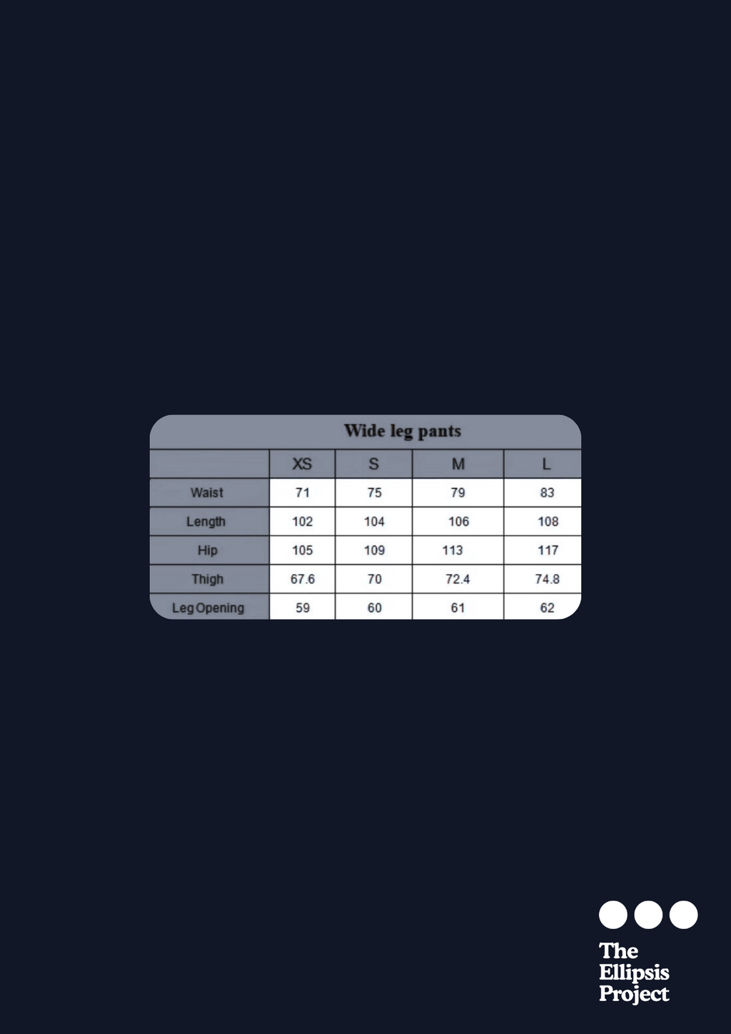 Navy Wide Leg Ellipsis Trousers